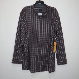 Lee* Men's Long Sleeve‎ Button Down Stretch Regular Fit Plaid Shirt~ Size 4XL